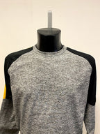 Technical Sports Crewneck - Marl Black / Yellow - REDUCED TO CLEAR ONLY €2.50