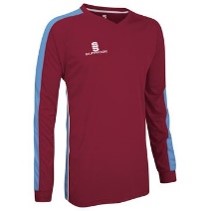 Surridge Sport Champion Maroon and Sky  Long Sleeved Jersey