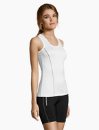 Womens Running Tank Top- Racerback in White