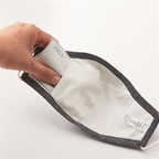 High Quality Silver Grey coloured Protective 3 layer mask with nose wire and adjustable ear toggles (AFNOR certified)