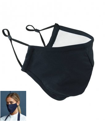 High Quality Black coloured Protective 3 layer mask with nose wire and adjustable ear toggles (AFNOR certified)