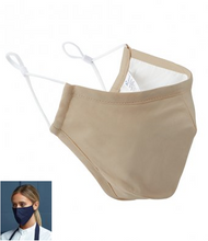Load image into Gallery viewer, High Quality Khaki coloured Protective 3 layer mask with nose wire and adjustable ear toggles (AFNOR certified)