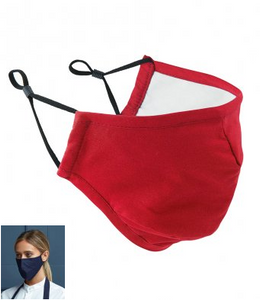 High Quality Red coloured Protective 3 layer mask with nose wire and adjustable ear toggles (AFNOR certified)