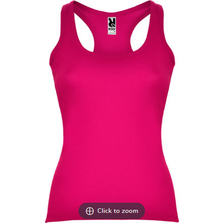 Roly Ladies Racerback cotton vest tee - rosette pink