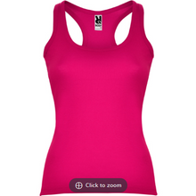 Load image into Gallery viewer, Roly Ladies Racerback cotton vest tee - rosette pink