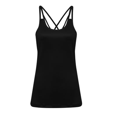 Women's TriDri® 'laser cut' spaghetti strap vest