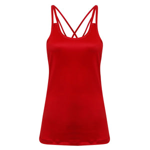 Women's TriDri® 'laser cut' spaghetti strap vest