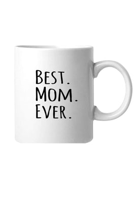 Mothers Day - White Logo Mug  'Best Mom Ever'