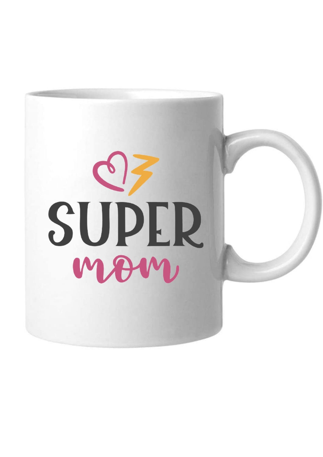 Mothers Day - White Logo Mug  'Super mom'