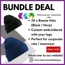 Load image into Gallery viewer, 20 x embroidered beanies - Your Logo -  Your Club - Your Business - Your Event