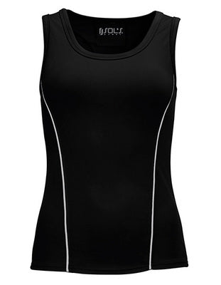 Womens Running Tank Top- Racerback in Black