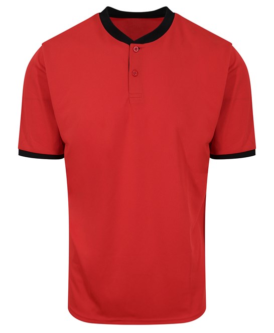 Dri-Fit Sports Polo FLAT COLLAR -Red and Black