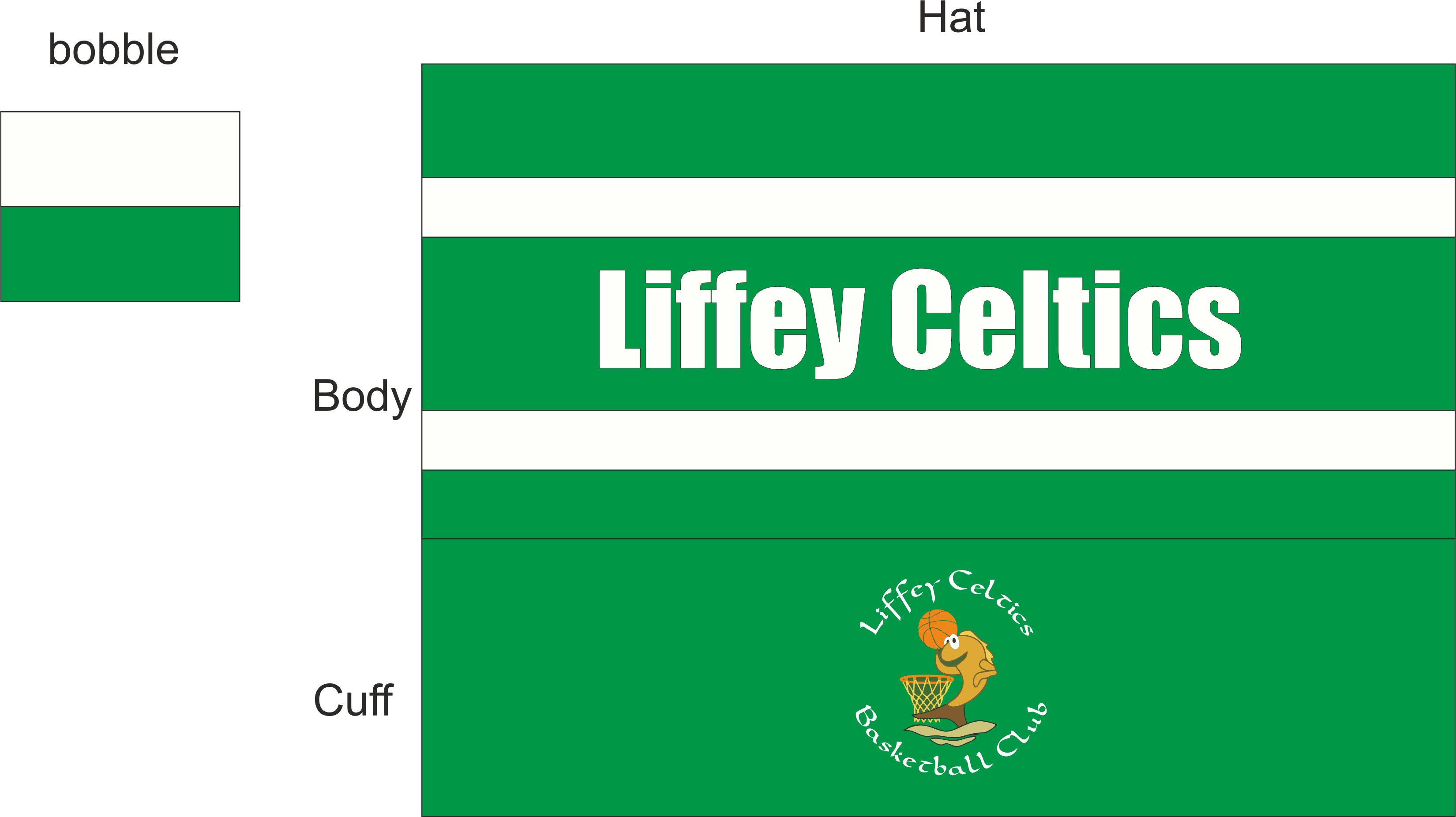Liffey Celtics Contrast Bobble beanie