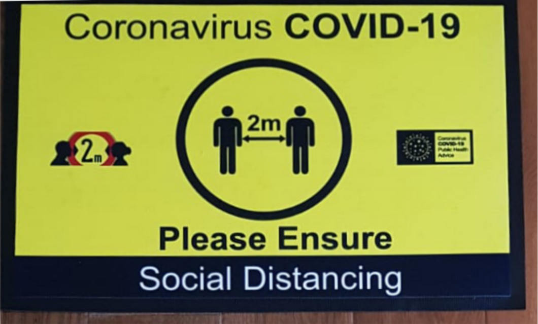 Large Covid info Mat - 600 x 400