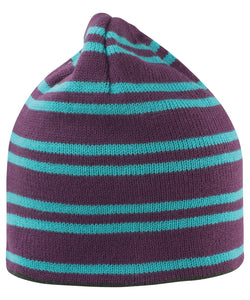 Reversible  Contrast Striped Beanie