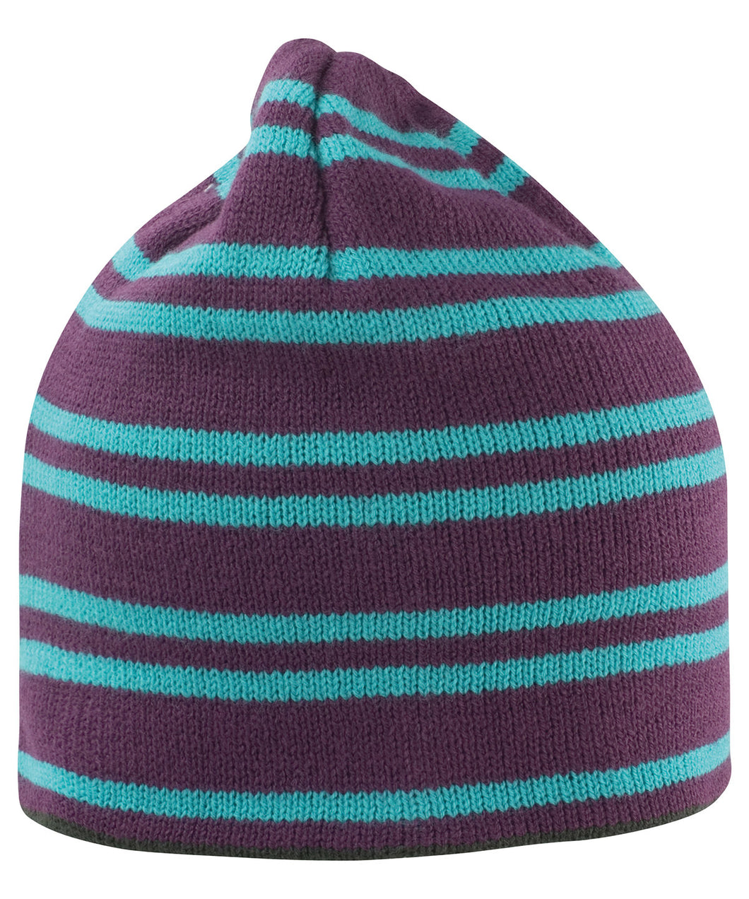 Reversible  Contrast Striped Beanie