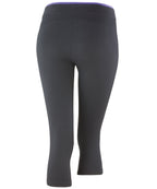Ladies Capri Pant (Subtle Double Colour) - Black / Lavender