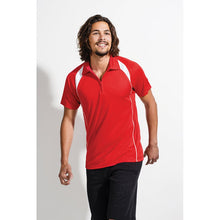 Load image into Gallery viewer, Sols Orange and White Palladium sports polo with Zip